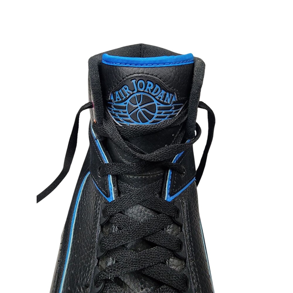 Nike Jordan 2 Retro Black High Top Basketball Sneakers Size 11.5 834274-014 - Picture 5 of 8